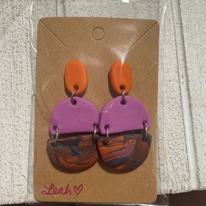 Handmade clay earrings :)